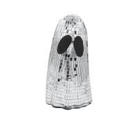 Disco Ball Ghost, Halloween Centerpiece Sign, Glitter Ornament Decoration, Tiered Tray Accent for Fireplace Mantle Table Desk Home Party Spooky Display Easy to Use Color White