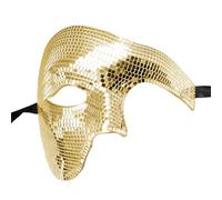 Disco Ball Glitter Masks, Halloween Mirror Masks, Glitter Disco Ball Helmet Costume Mask, Festive Half Face Mask, Sparkly Music Maska, Festival Masquerade Face Cover For Dj Stage Bar Party (B)