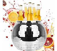 Disco Ball Ice Bucket Beverage Tubs Disco Ball Bowl Vase Cup Drink Bucket for Parties,Large Retro Drink Bucket for Beer Cocktail Wine Champagne Cold Drinks, Disco Party Supplies Decor (One Size2)
