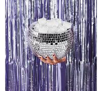 Disco Ball Ice Bucket Large- Last Disco Bachelorette Party Decorations | Groovy Barware, 70s Birthday Cocktail Accessories, Retro Mirrored Drinkware