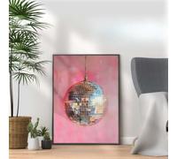 Disco Ball Kitchen Wall Art Print - Funky Retro Food Poster, Cute Aesthetic Fruit Decor for Kitchen, Dining Room or Bar Cart (A3 Print Only)