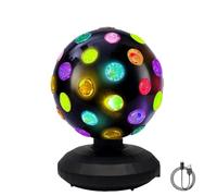 Disco Ball LED Night Light Projector - 360° Rotating Party Lamp with Multicoloured LEDs for Stage, Club, Bar, Halloween & Christmas - Party Decoration & Lighting for Birthdays, Celebrations and Events