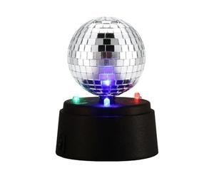 Disco Ball Light - Rotating Party Stage Lights | Battery Operated Disco Ball with Mosaic Lens | Night Light, Party - for Dance, Celebration, DJ Stage, and Event Lighting