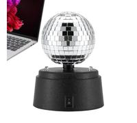 Disco Ball Light - Small Battery-Powered Party Light, Mirror Dance Stage | Disco Ball for Bars, Weddings, Home Parties, Stage Lighting, Band Performances, DJ Events, Fun Party Décor