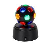 Disco Ball Lights - 360° Rotating Battery Powered Decorative Lamp | Colorful Flashing LED Mood Lighting | Portable Mini Party Strobe | Indoor Outdoor Decoration p