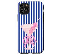 Disco Ball Martini in Pink with Blue Stripe Case for iPhone 11 Pro