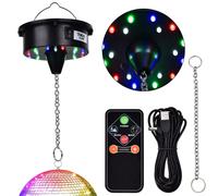 Disco Ball Motor Lights with Remote,3-15RPM Adjustable Spinner 18LEDs for 8 10 12 16 20 24 Inch Duty Mirror