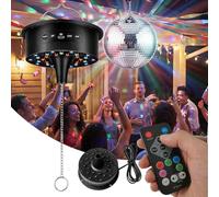 Disco Ball Motor Rotating with Remote Control Rotating Motor with Multi Lighting Mode and 30 LEDs USB Disco Ball Spinner for Party DJ Pub KTV Decoration