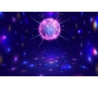 Disco Ball Party Backdrop, 98x65 Inch Glowing Neon Dance Floor Banner, Retro 70s 80s 90s Theme Birthday Photography Background for Wall Decor