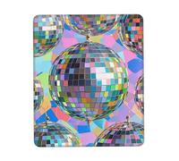 Disco Ball Pattern Mousepad 7 X 8.6 in Non-Slip Rubber Base Mouse Mat Personalized Waterproof Gaming Mouse Pad for Wireless Mouse Computers Laptop Office Home