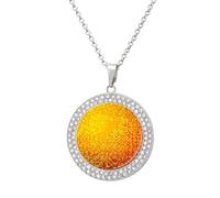 Disco Ball Pattern Novelty Pendant Necklace Fashion Diamond Jewelry for Women Men Silver Gold