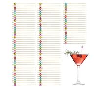 Disco Ball Picks,100 Piece Fruit Sticks,Disco Ball Stir Sticks - for Indoor Outdoor Party Supplies Holiday Christmas Sandwich BBQ Charcuterie Food Cake