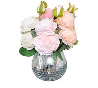 Disco Ball Planter,Disco Party Decor Cactus Pot,Mirror Ball Planter - for Indoor Living Room Study Room Balcony Desk Shelf Windowsill Kitchen Home Party Office Succulents Cactus