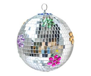 Disco Ball - Reflective Mirror Ball 8 Inch Party Lighting Ornament Hanging Ring Attachment DJ Stage Accessories Club Bar Decoration | Shiny Faceted Glass Ball The Bright Light