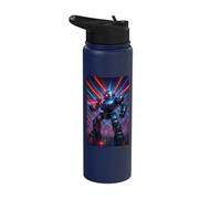 Disco Ball Robot Joke Programmer Humor Mech Tech EDM Dance Stainless Steel Insulated Water Bottle