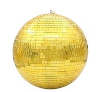 Disco Ball Rototing Glass Ball Stage Lights Reflection Ktv Bar Dj Light Wedding Decoration Disco Hotel Colorful(Gold,Diameter 15cm 5.9in)
