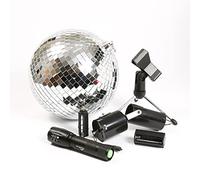 Disco Ball Set - Mobile Party Kit - 20 cm Mirror Ball, Battery Motor, Pinspot, Tripod - Effect Light Party Light Complete Set