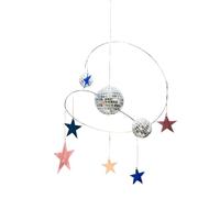 Disco Ball Sun Catcher | Spiral Spinner Solar Catcher with Reflective Stars | Hanging Decoration Checko for Garden Terrace Living Room Window Balcony Car Party Inside