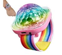 Disco Ball Wristband | Disco Ball Light | Rechargeable Bracelet Strobe Light | Sound Activated LED Light Clock | Portable Colorful Flashing Atmosphere Lights for Club KTV Dance