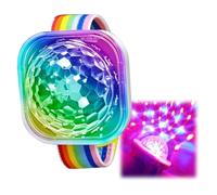 Disco Ball Wristband,Rechargeable Mini Disco Ball Light with Sound Activated, LED Disco Lights for Parties, Car LED Interior Lights,Portable Bat-tery Powered Light Up Accessories