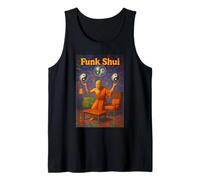 Disco Ball Yin Yang Feng Shui Pun Meditation Buddhist Monk Tank Top
