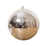 Disco Balls 10-25cm Mirror Disco Balls Silver Home Decorative Ornaments Hanging Shiny Reflective Rotating Decor For Christmas Birthday Party(20cm)