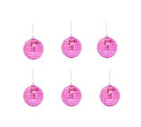 Disco Balls 6/12pcs Mini Mirror Disco Ball Stage Light Reflective Rotating Bright Silver Glass Birthday Wedding Party Cake Home Decor(6pcs 4cm)