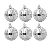 Disco Balls Mini Disco Ball KTV Bar Lighting Reflective Mirror Stage Rotating Silver Balls Party Decor Hanging Ornament(6pcs)
