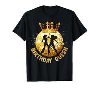 Disco Birthday Queen, Groovy Party Apparel for Girls & Women T-Shirt