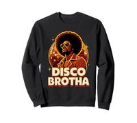 Disco Brotha Afro Black African American Man Retro 1970s Sweatshirt
