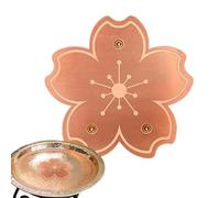 Disco de Cobre para Baño de Pájaros - Purificador con Soporte Triple Punto | Placa Limpiadora de Cuenco para Todo el Año, Decoración Patio Jardín Paisajismo, Exhibición Parques Naturales, 1-Pza