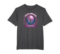 Disco Dreams: Retro Dance Party Neon T-Shirt, Men's Big and Tall, Dark Heather Grey, 4X Tall