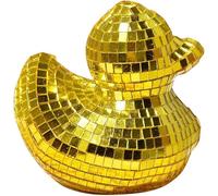 Disco Duck Mirror Glass Decor - Fun Retro Decoration for Home, Bar & Party | Handcrafted Gift for Adults(Gold)