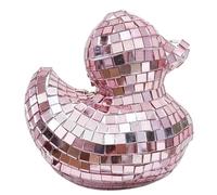 Disco Duck Mirror Glass Decor - Fun Retro Decoration for Home, Bar & Party | Handcrafted Gift for Adults(Pink)