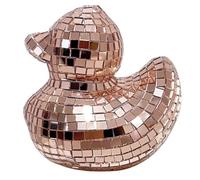 Disco Duck Mirror Glass Decor - Fun Retro Decoration for Home, Bar & Party | Handcrafted Gift for Adults(Rose gold)