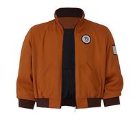 Disco Elysium Cosplay Costume Bomber Jacket Orange Kim Kitsuragi Jacket Coat Aerostatic Pilot Jacket for Men, Orange, L