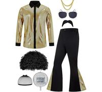 Disco Fancy Mens 70s Hippie Costume 1970s Dress