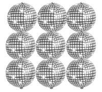 Disco Foil Balloons, Decorative Disco Party Balloons, 22 Inch 4D Large Metal Mirror Balloon, 70s 80s Retro Party Decoration for Disco Hip Hop Theme Party Birthday Carnival