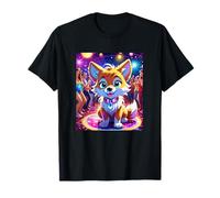 Disco Fox - Cute Fox in Neon Light T-Shirt