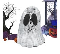 Disco Ghost Party Decoration - Halloween Decoration Haunting - Glitter Ghost Sign Decorative Figure for Home Table Fireplace Desk Indoor Step Shelf