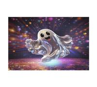 Disco Ghost Wooden Jigsaw Puzzles 1000 Piece Puzzle For Adults. Challenging To Complete But Fun And Humorous Jigsaws （75×50cm）