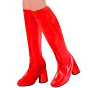 Disco GoGo Boot Boots Tops Shoe Covers 60s 70s 1970s Retro Fancy Dress Costume
