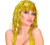 Disco Gold Wig for Hair Accessory Fancy Dress