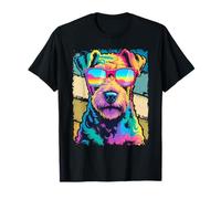 Disco Groovy Welsh Terrier Dog for Men T-Shirt