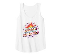 Disco Inferno: Retro Dance Party Fever Graphic Art Tank Top, Women, White, Small