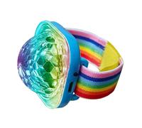 Disco Light - 1.97x1.38 Inch Sound-Activated LED Stage Light Watch, Portable Rechargeable Car Mood Light USB Bracelet for Halloween Decorations