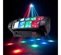 Disco Light, LED Moving Head Rotating Eight-eye Flash DMX512 Voice-controlled Stage Light Suitable For KTV Private Room Bar Lighting Equipment MXCZZ
