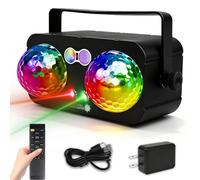 Disco Light Party Light Disco Ball, 6 in 1 LED Sound Activated, Colourful DJ Strobe Lights, Colourful Stage Lighting