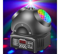 Disco Light Party Light, Moving Head- T115, LED RGB DJ Projector Music Controlled DJ Disco Lights, DMX Effect Spotlight, for KTV Family Reunion Wedding Birthday Halloween