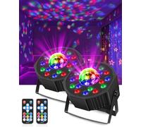 Disco Light, Stage Light,2 in 1 Stage Lamp with Disco,WRGB Stage Lighting, DJ Par Lights for Karaoke Live Streaming,Musical Stage Performance Disco Parties,Party Lights(2PCS)